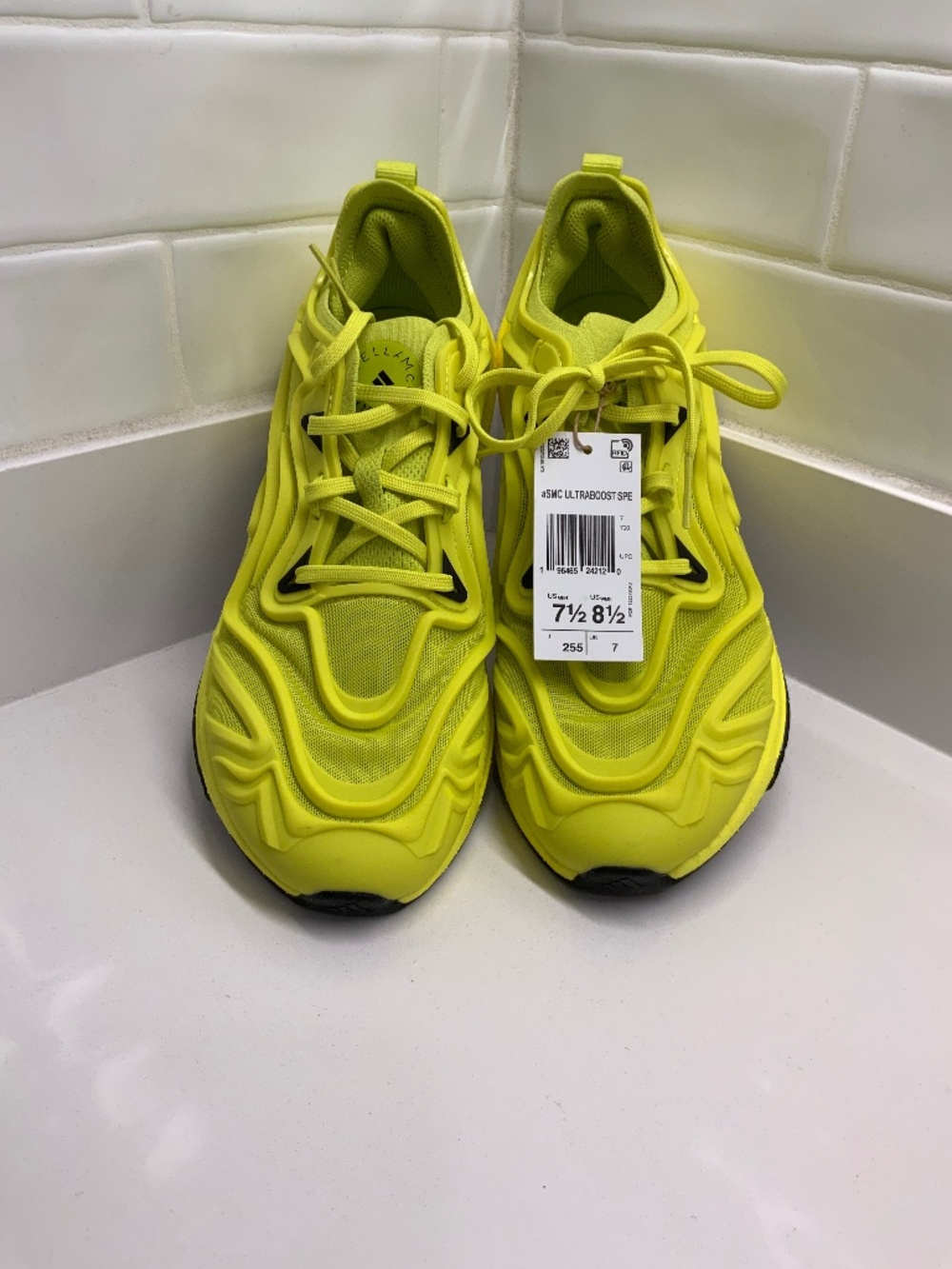 Stella McCartney- Adidas Size 8 1/2, Athletic Shoes Yellow. New w/tags and box.